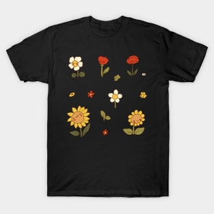 Fun spring flowers pattern T-Shirt